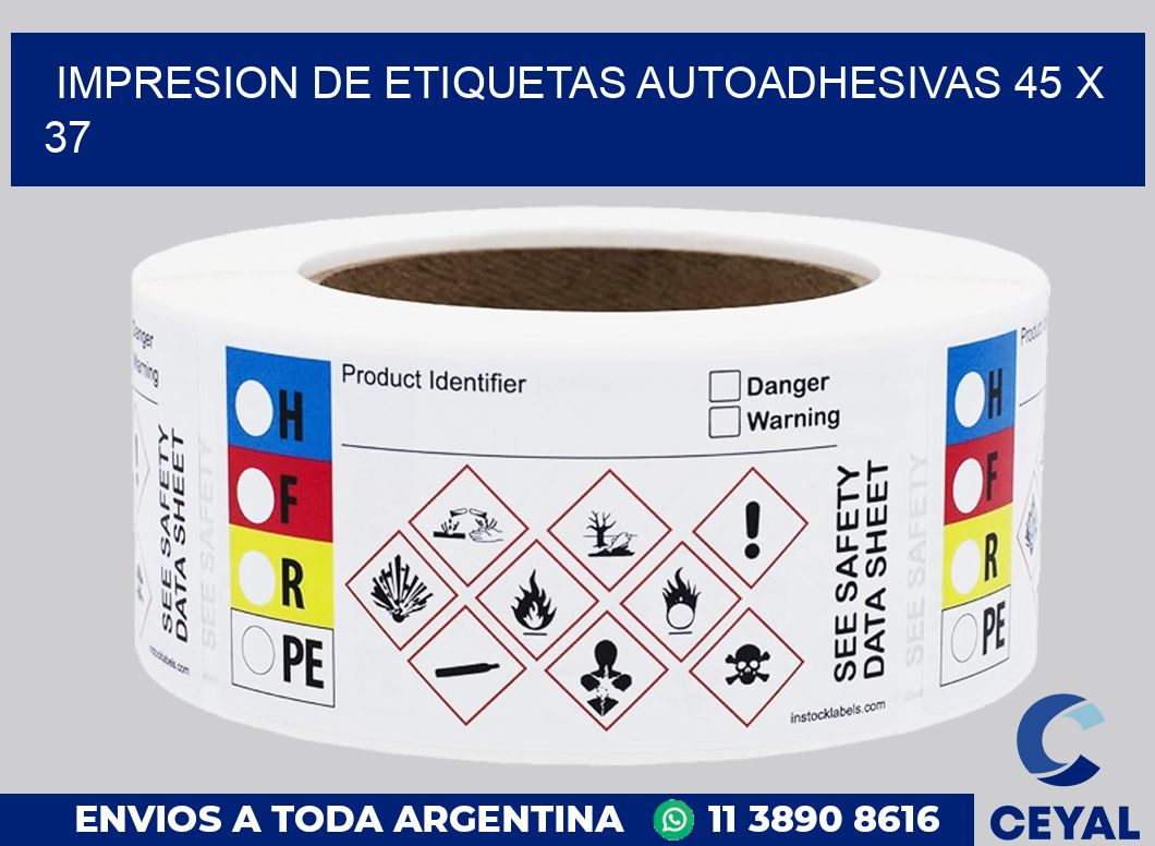 impresion de etiquetas autoadhesivas 45 x 37