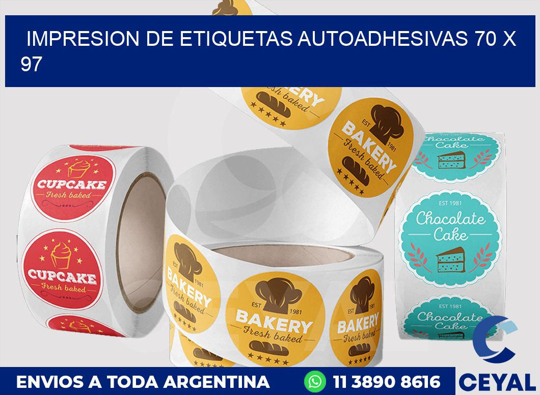 impresion de etiquetas autoadhesivas 70 x 97