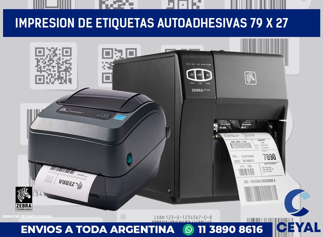 impresion de etiquetas autoadhesivas 79 x 27