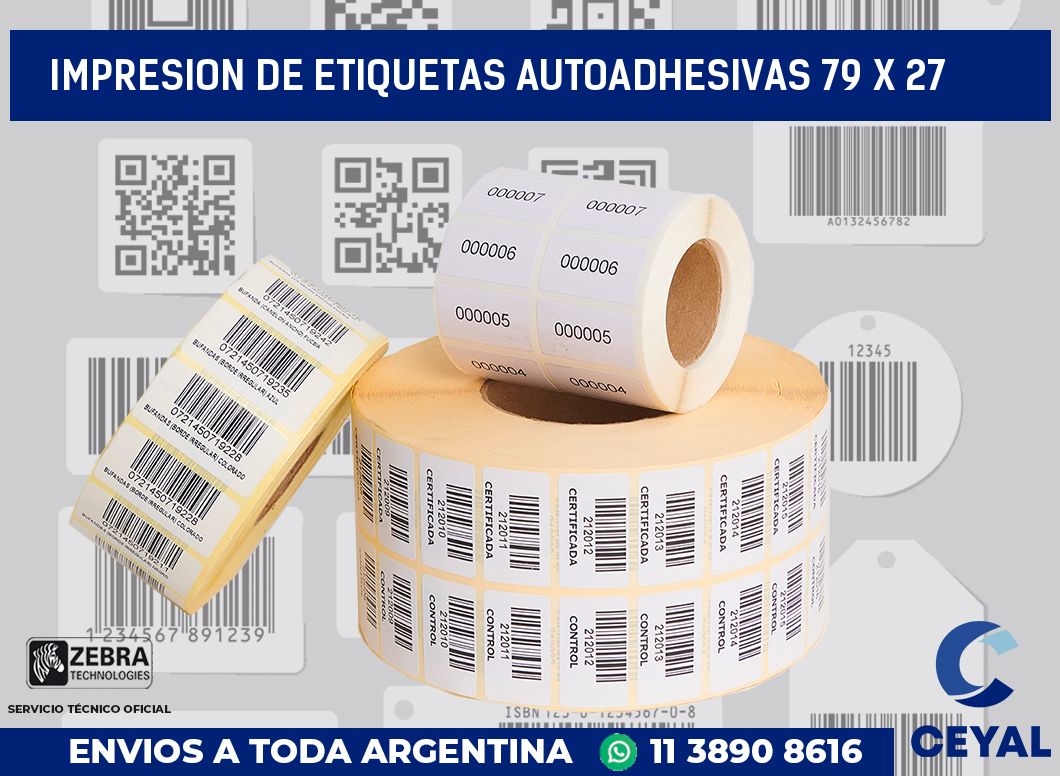 impresion de etiquetas autoadhesivas 79 x 27
