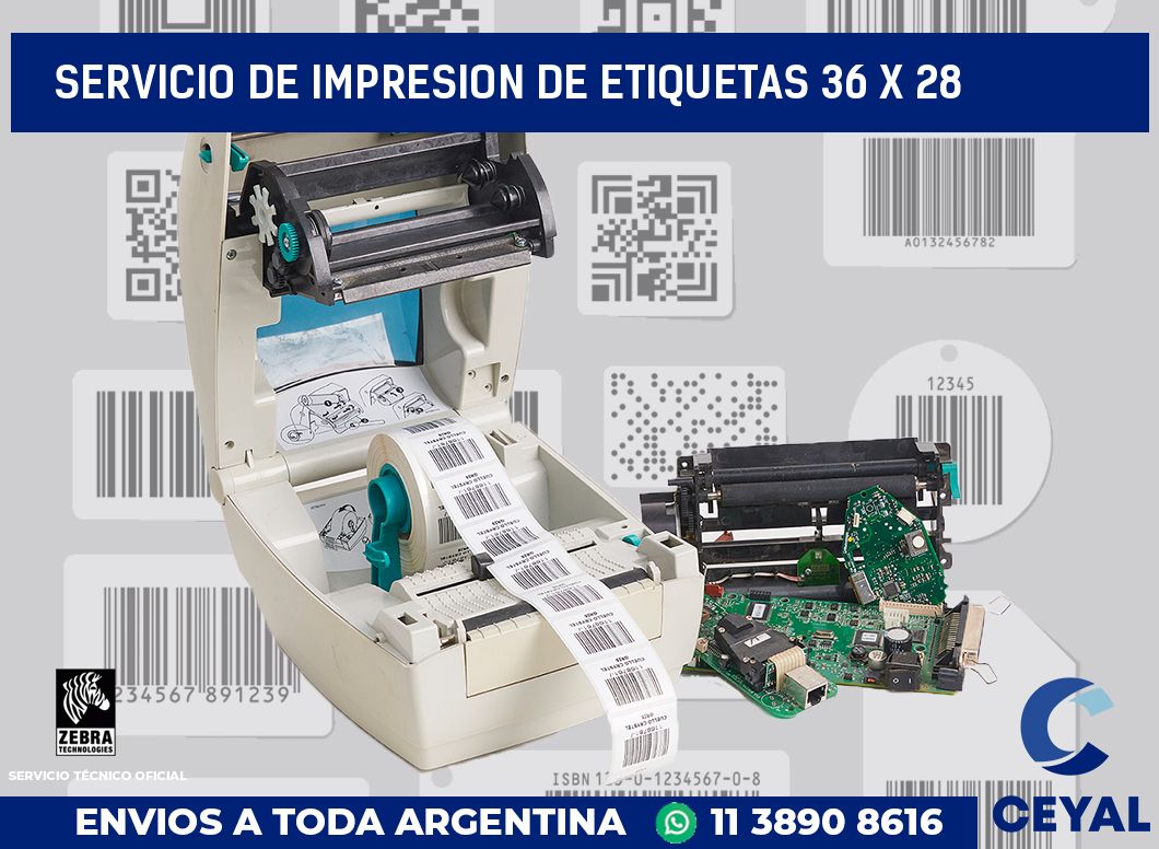 servicio de impresion de etiquetas 36 x 28