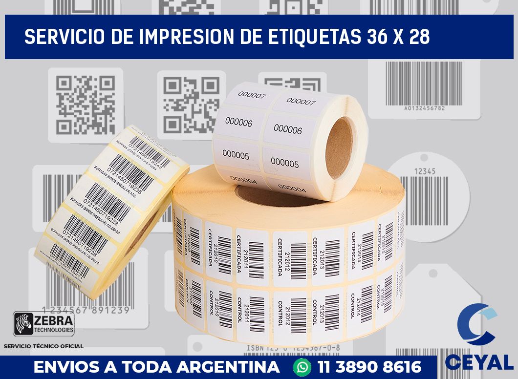servicio de impresion de etiquetas 36 x 28
