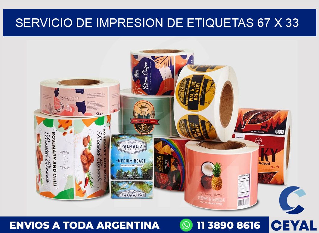 servicio de impresion de etiquetas 67 x 33