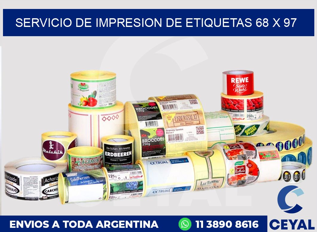 servicio de impresion de etiquetas 68 x 97