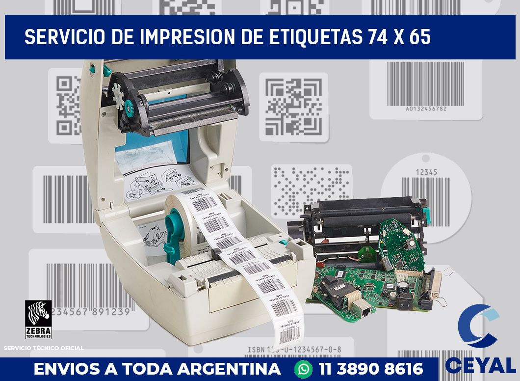 servicio de impresion de etiquetas 74 x 65