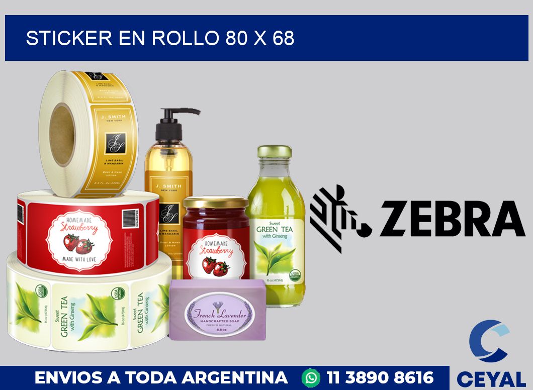 sticker en rollo 80 x 68