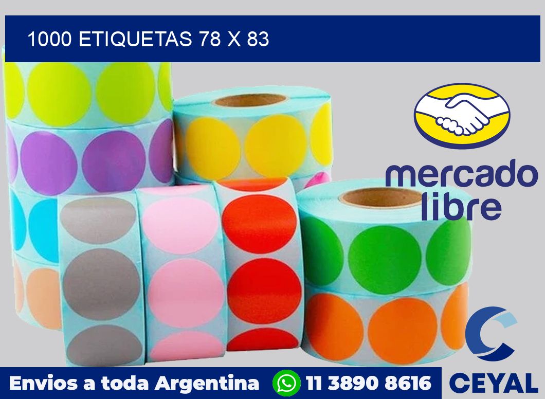 1000 etiquetas 78 x 83