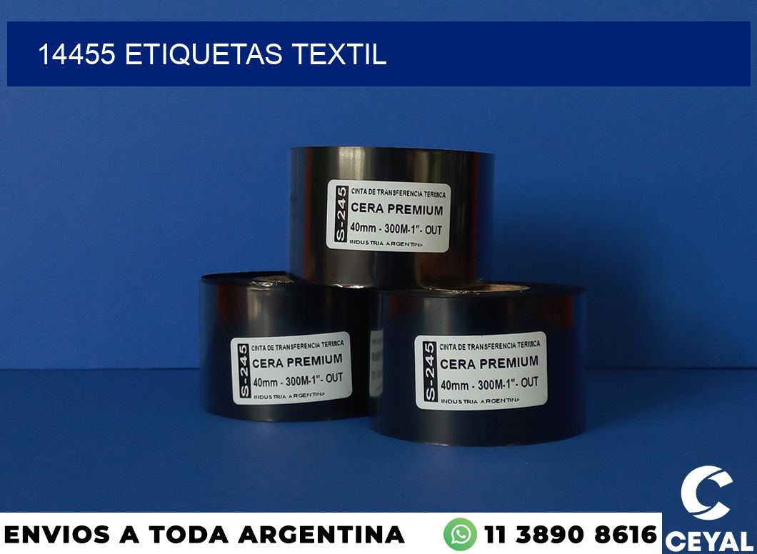 14455 etiquetas textil