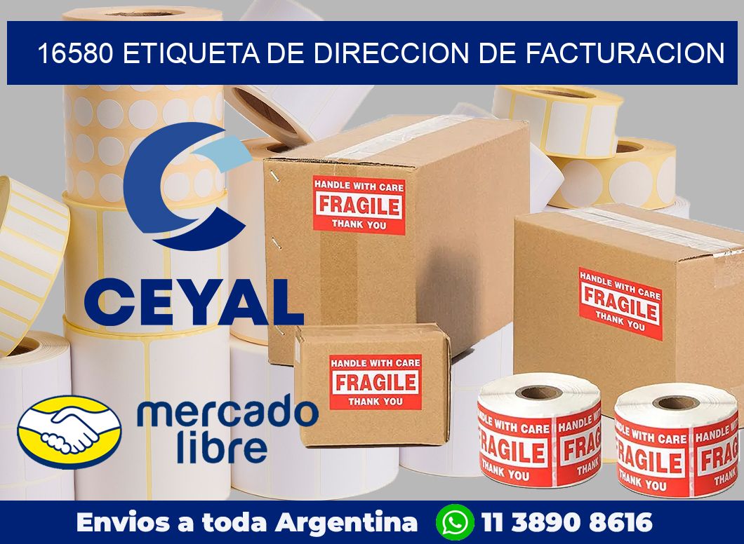 16580 Etiqueta de direccion de facturacion