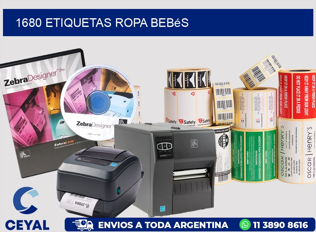 1680 Etiquetas ropa bebés