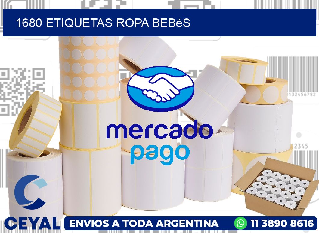 1680 Etiquetas ropa bebés