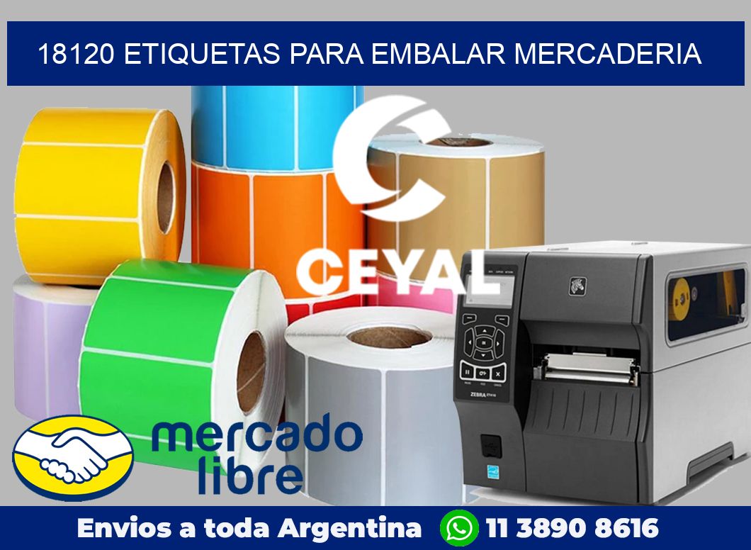 18120 Etiquetas para embalar mercaderia