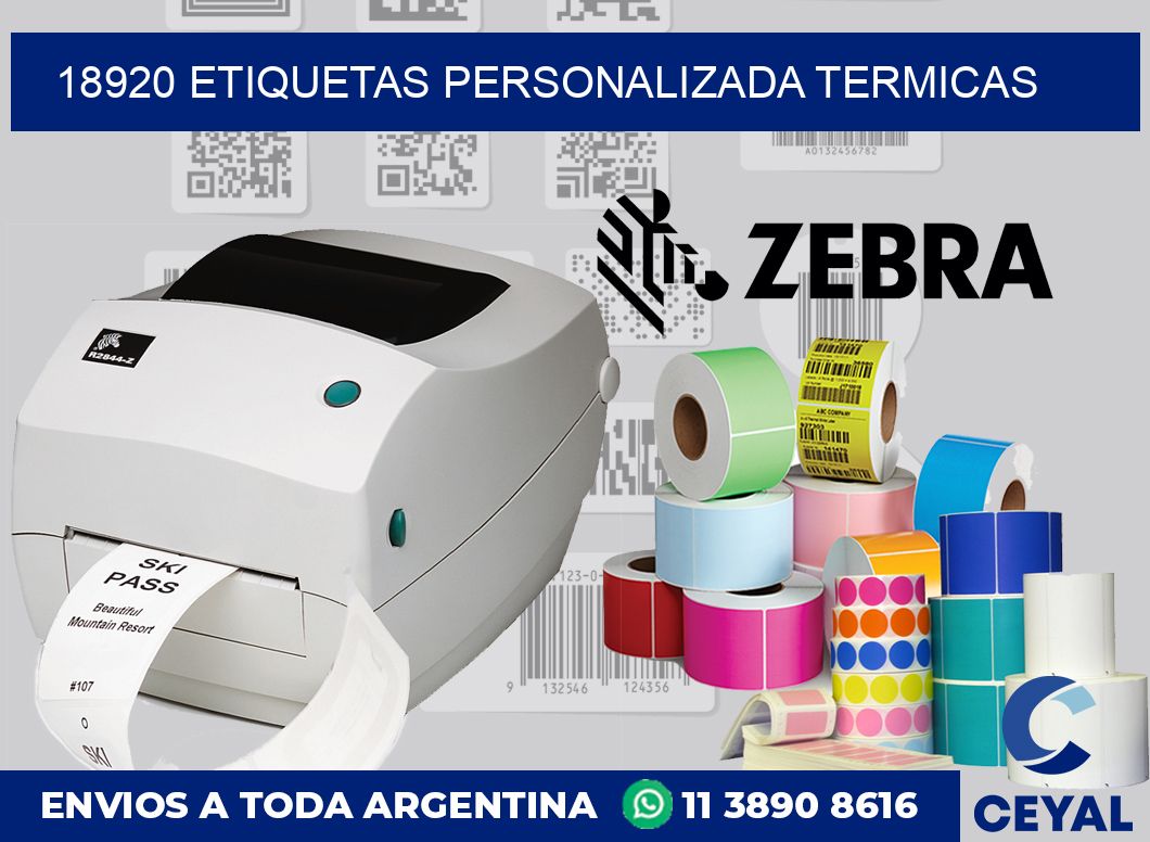 18920 etiquetas personalizada termicas
