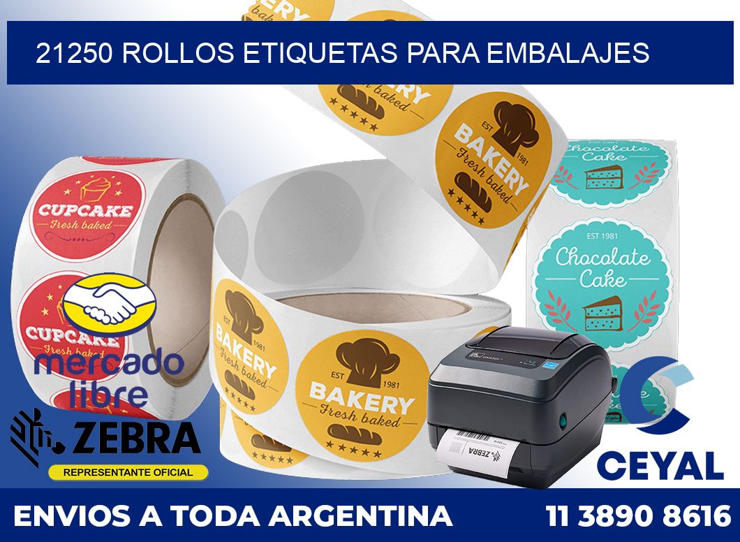 21250 Rollos etiquetas para embalajes