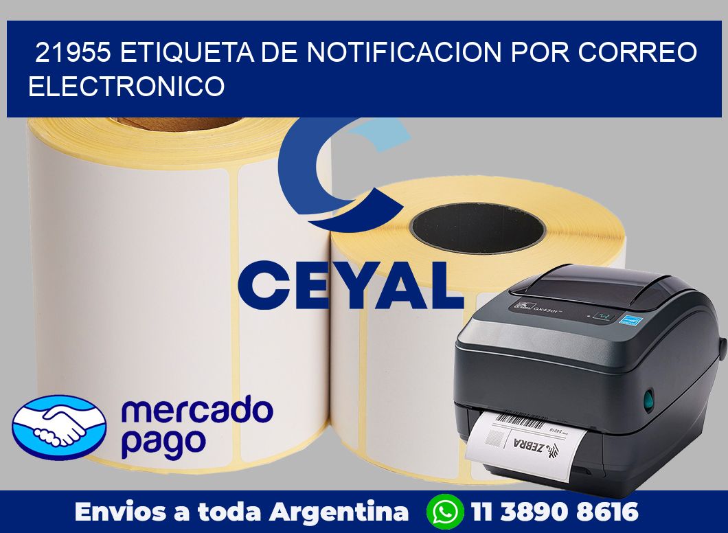 21955 Etiqueta de notificacion por correo electronico