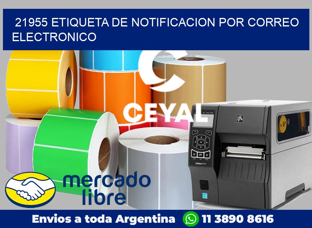 21955 Etiqueta de notificacion por correo electronico