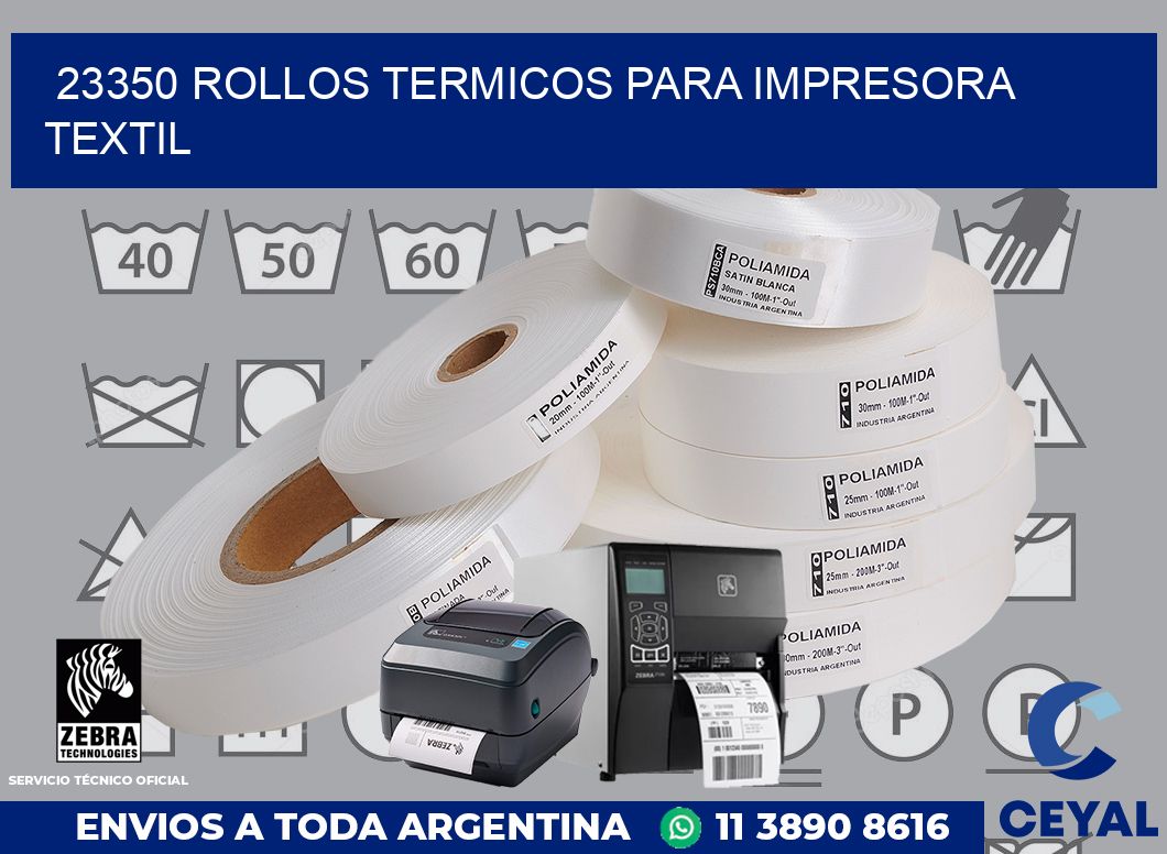 23350 rollos termicos para impresora textil