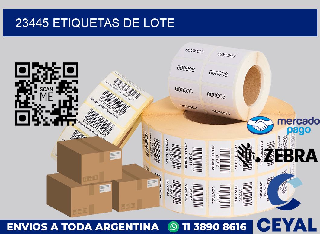 23445 Etiquetas de lote