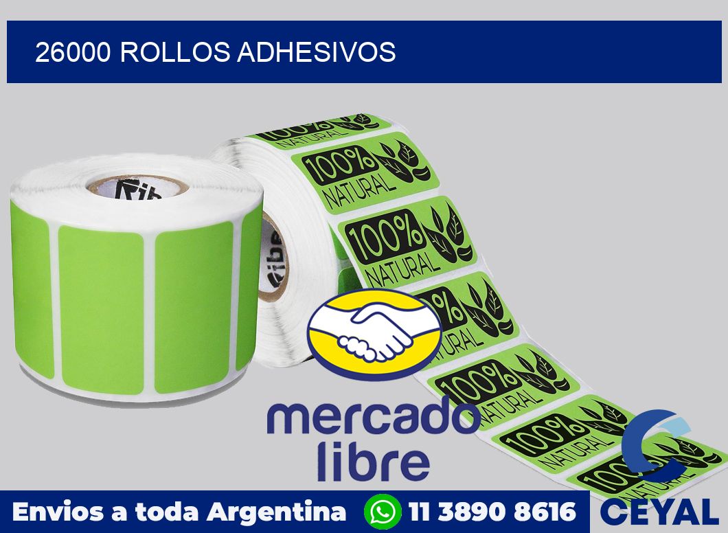 26000 Rollos adhesivos