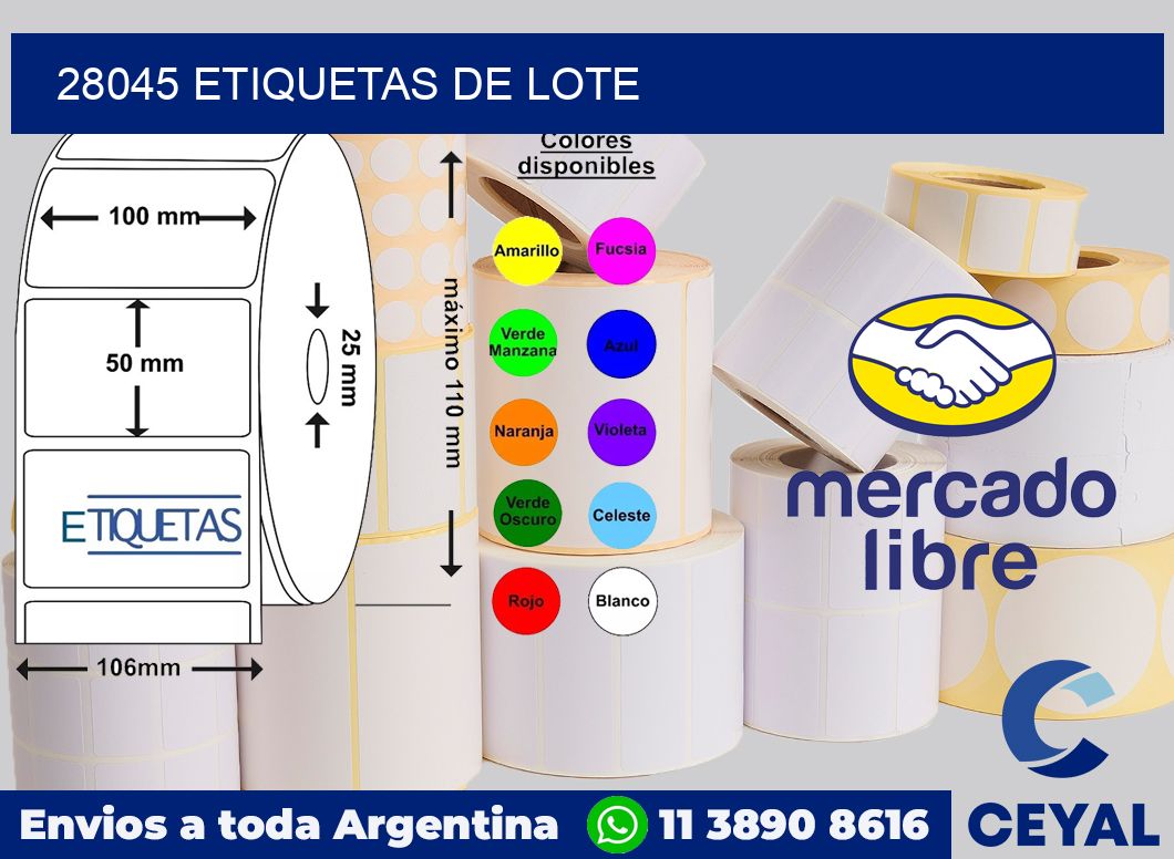 28045 Etiquetas de lote