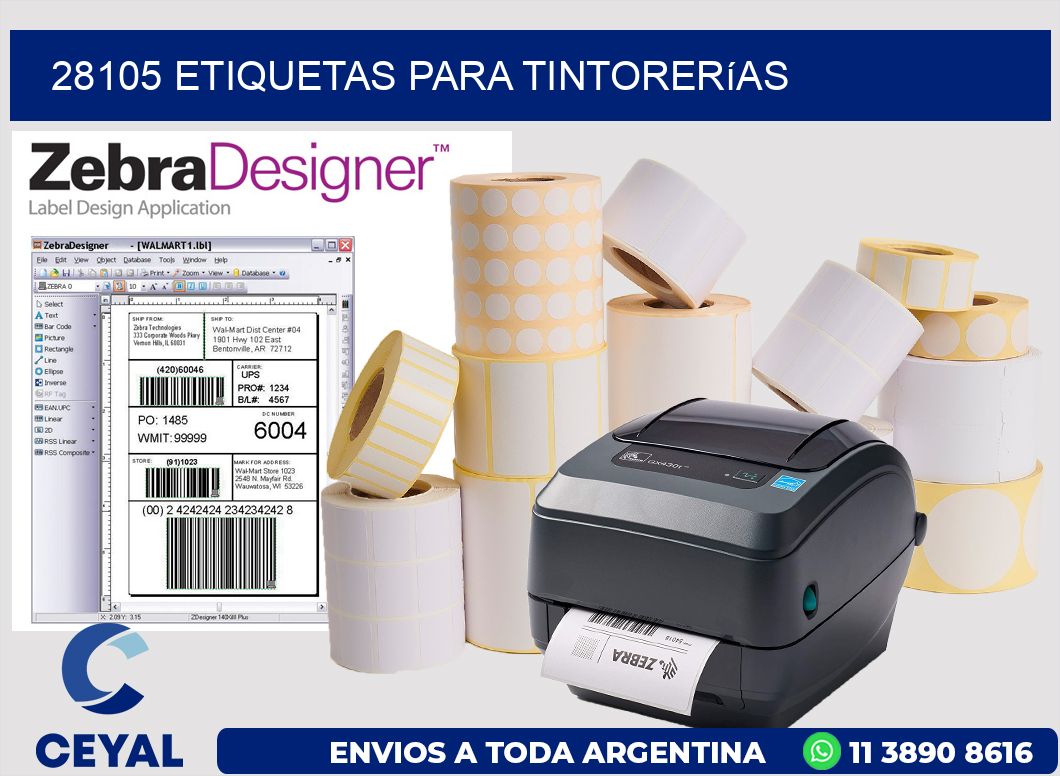 28105 Etiquetas para tintorerías
