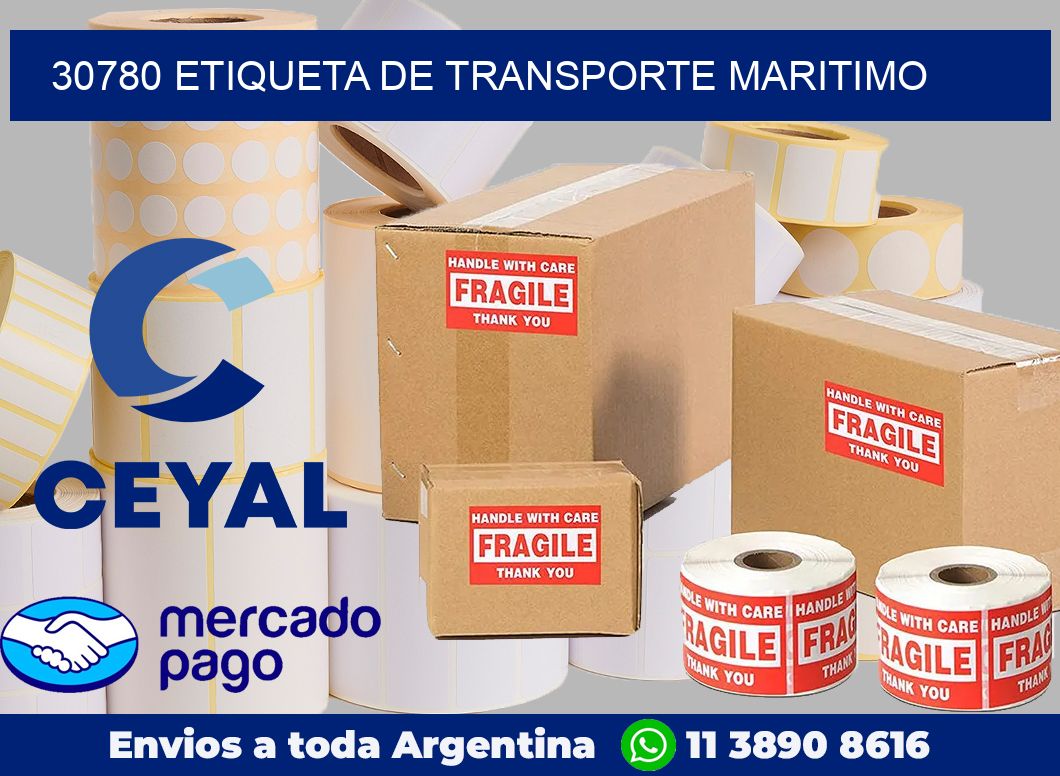 30780 Etiqueta de transporte maritimo
