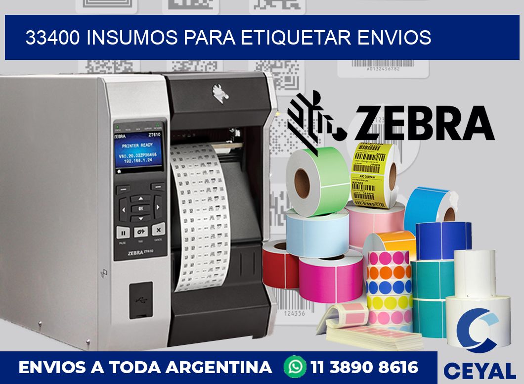 33400 insumos para etiquetar envios