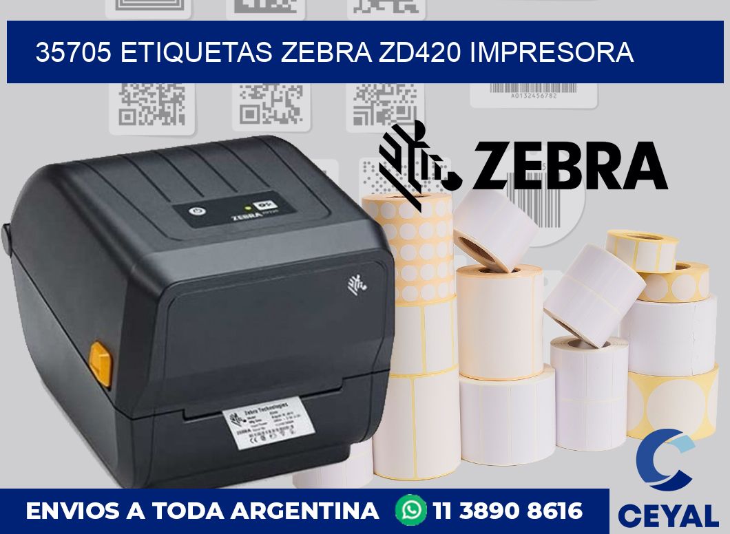 35705 etiquetas Zebra zd420 impresora