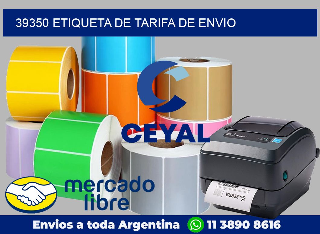 39350 Etiqueta de tarifa de envio