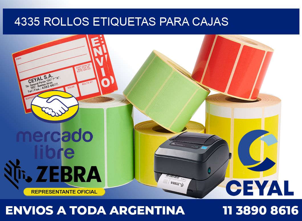 4335 Rollos etiquetas para cajas