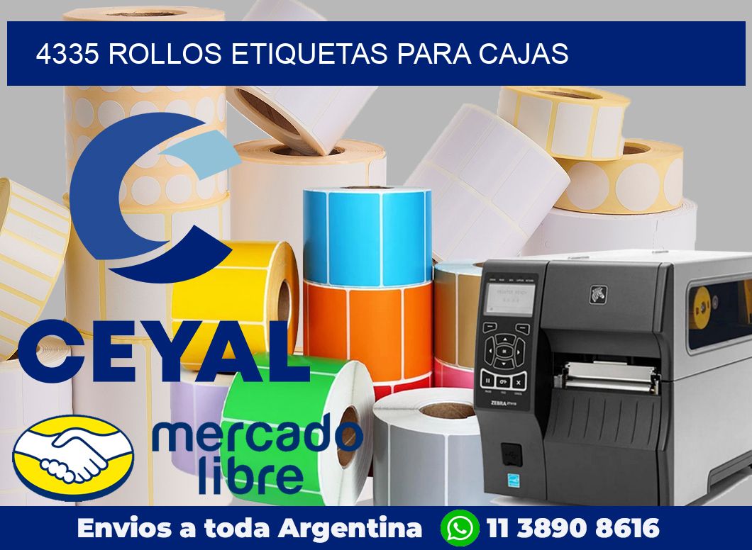 4335 Rollos etiquetas para cajas