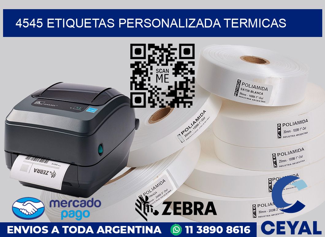 4545 etiquetas personalizada termicas
