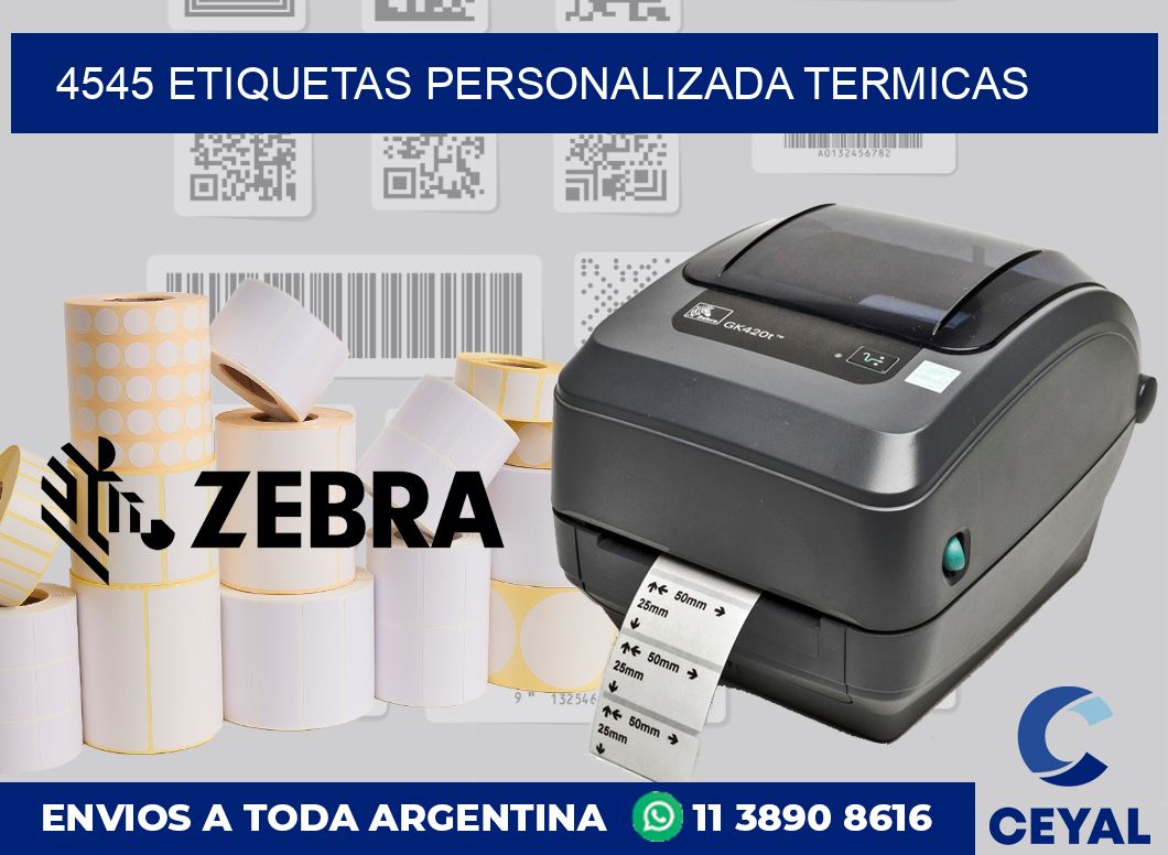 4545 etiquetas personalizada termicas