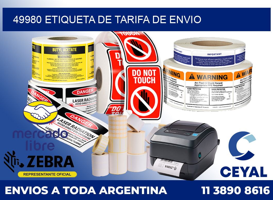 49980 Etiqueta de tarifa de envio