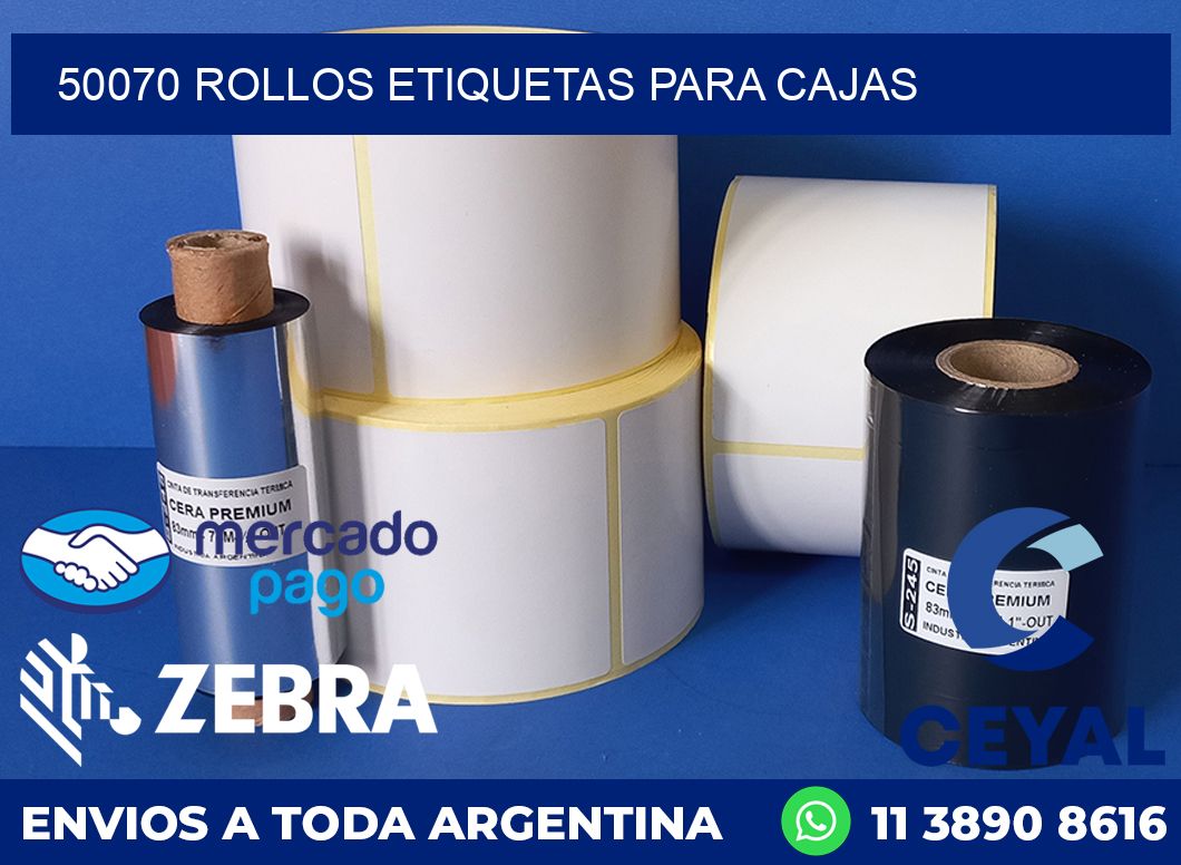 50070 rollos etiquetas para cajas