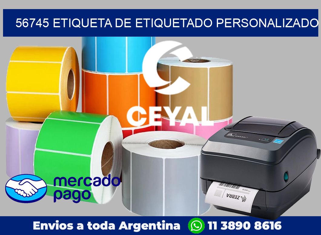 56745 Etiqueta de etiquetado personalizado