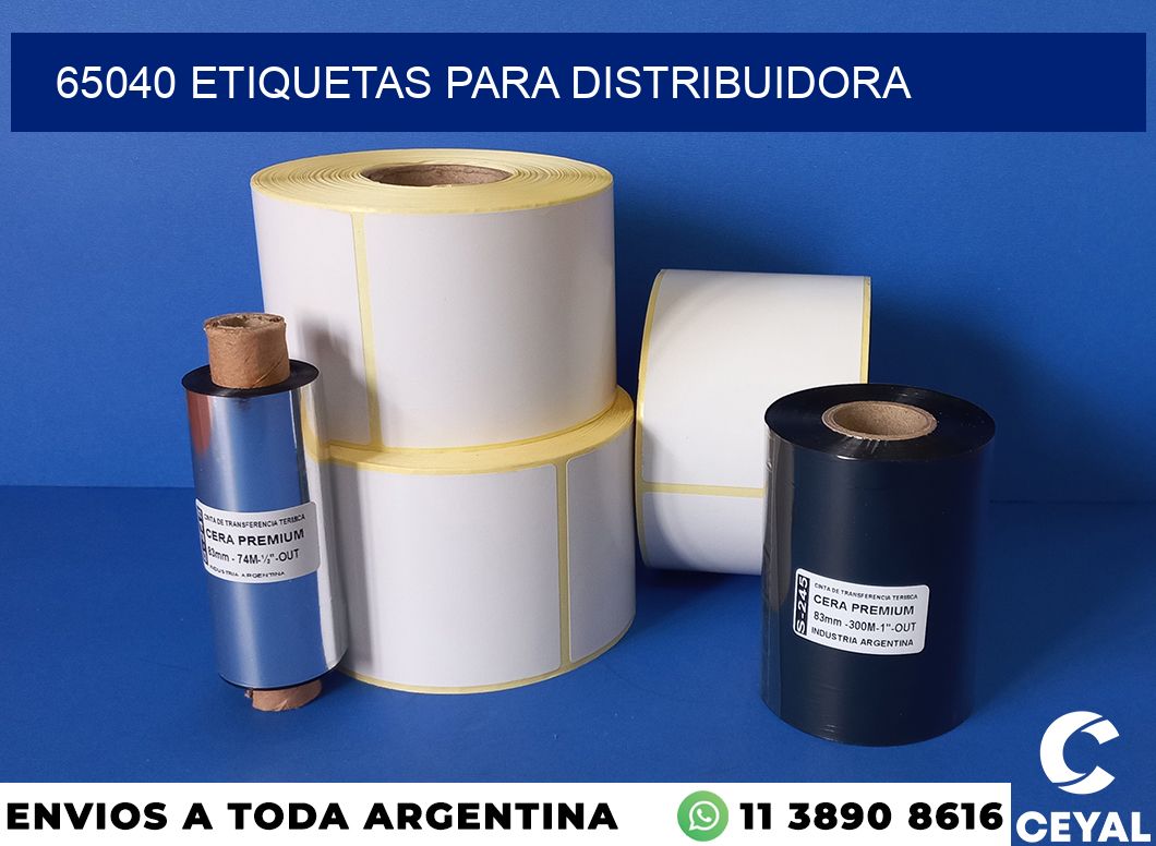 65040 etiquetas para distribuidora
