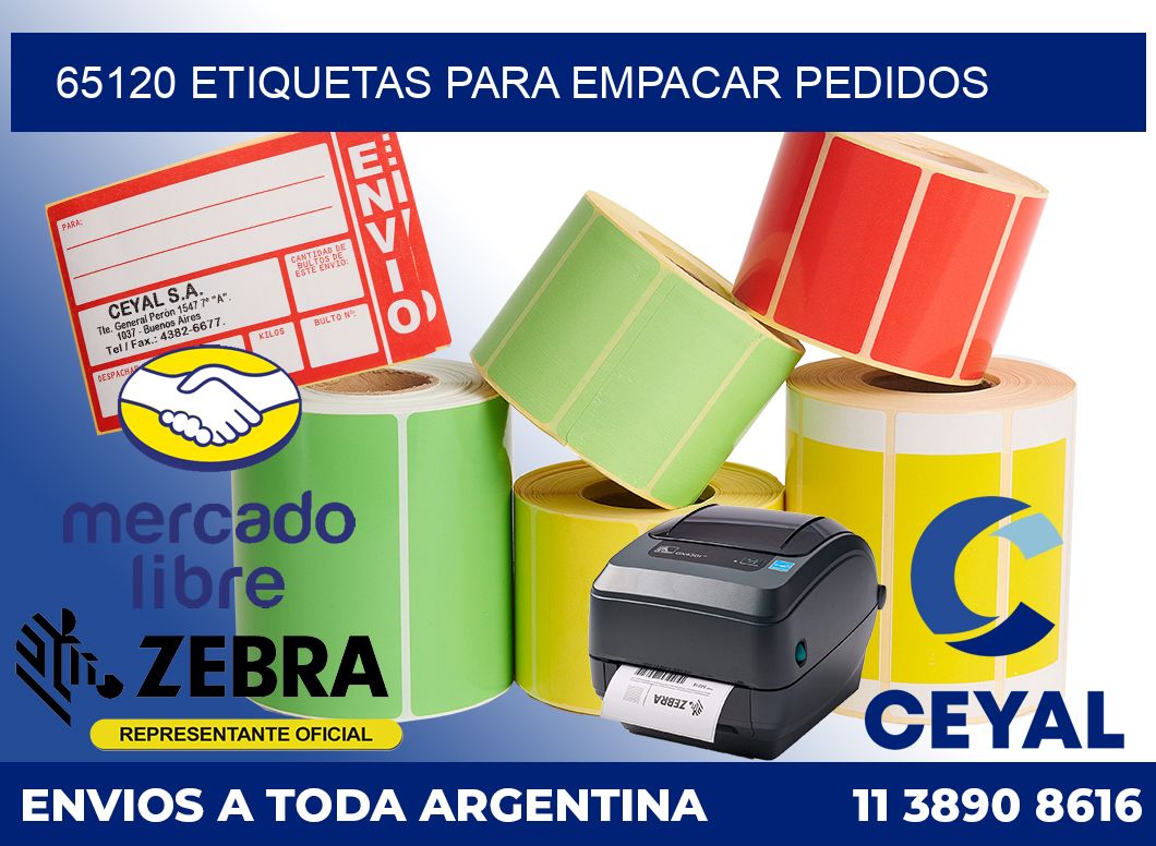 65120 Etiquetas para empacar pedidos