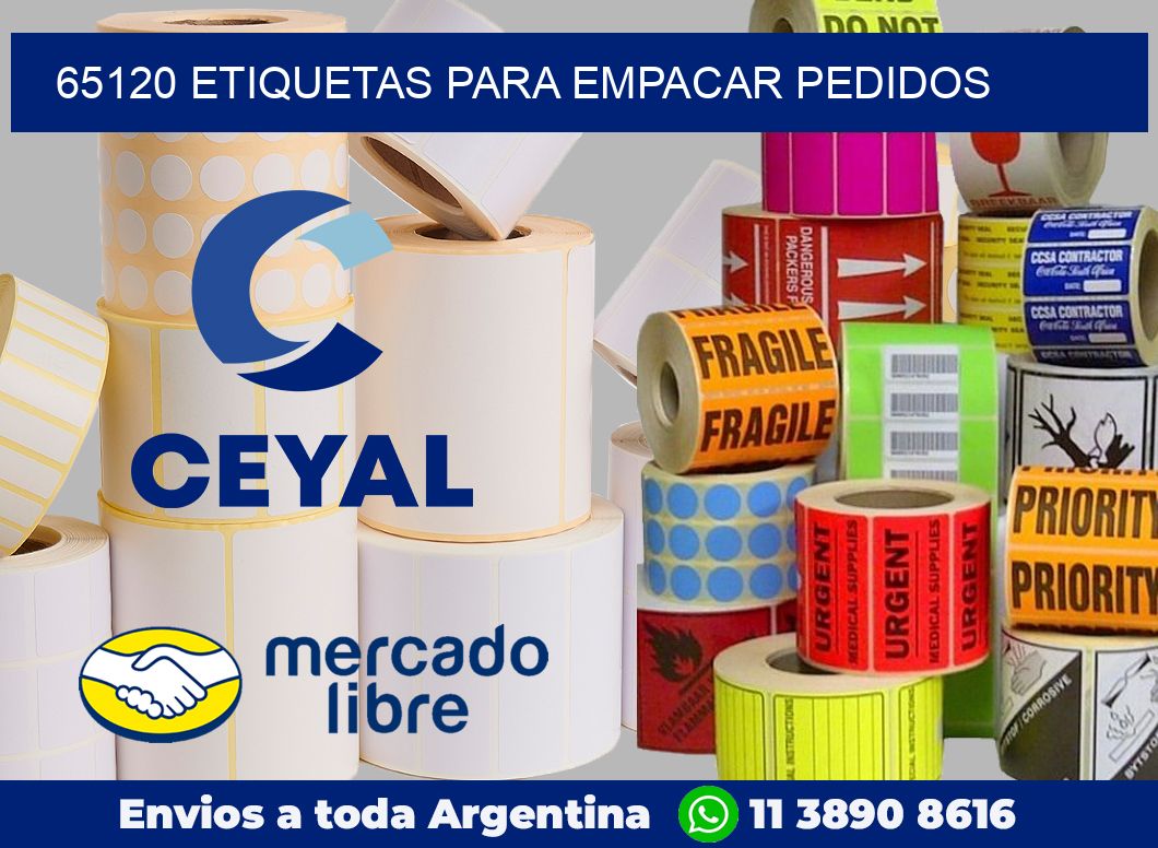 65120 Etiquetas para empacar pedidos