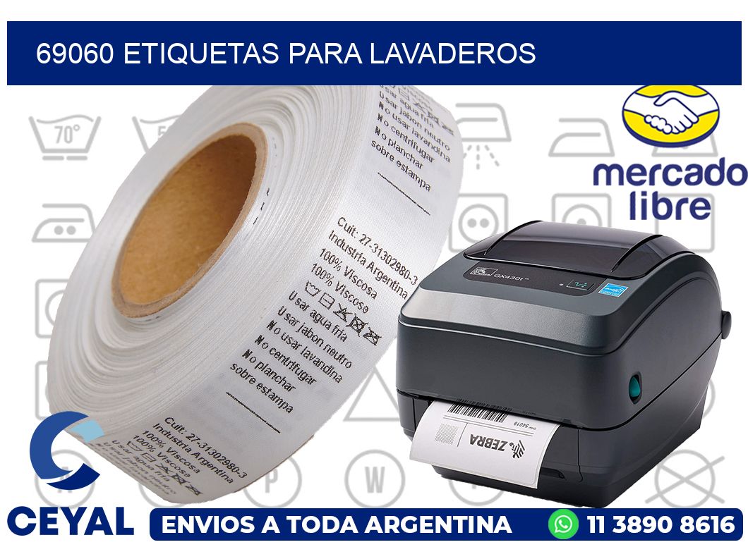 69060 Etiquetas para lavaderos