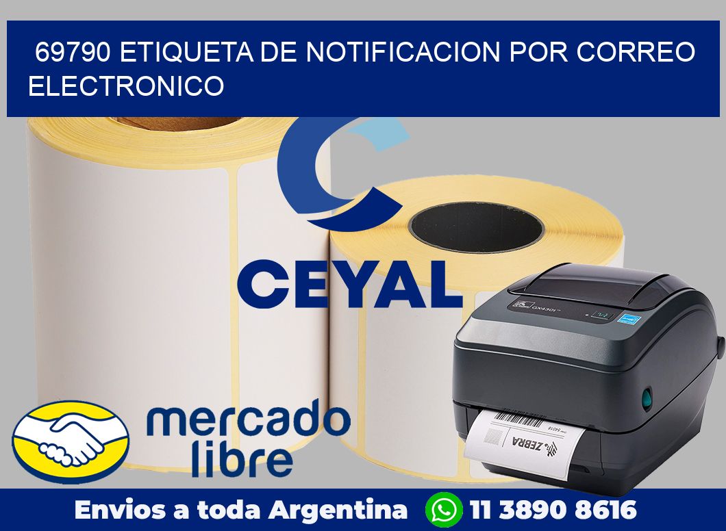 69790 Etiqueta de notificacion por correo electronico