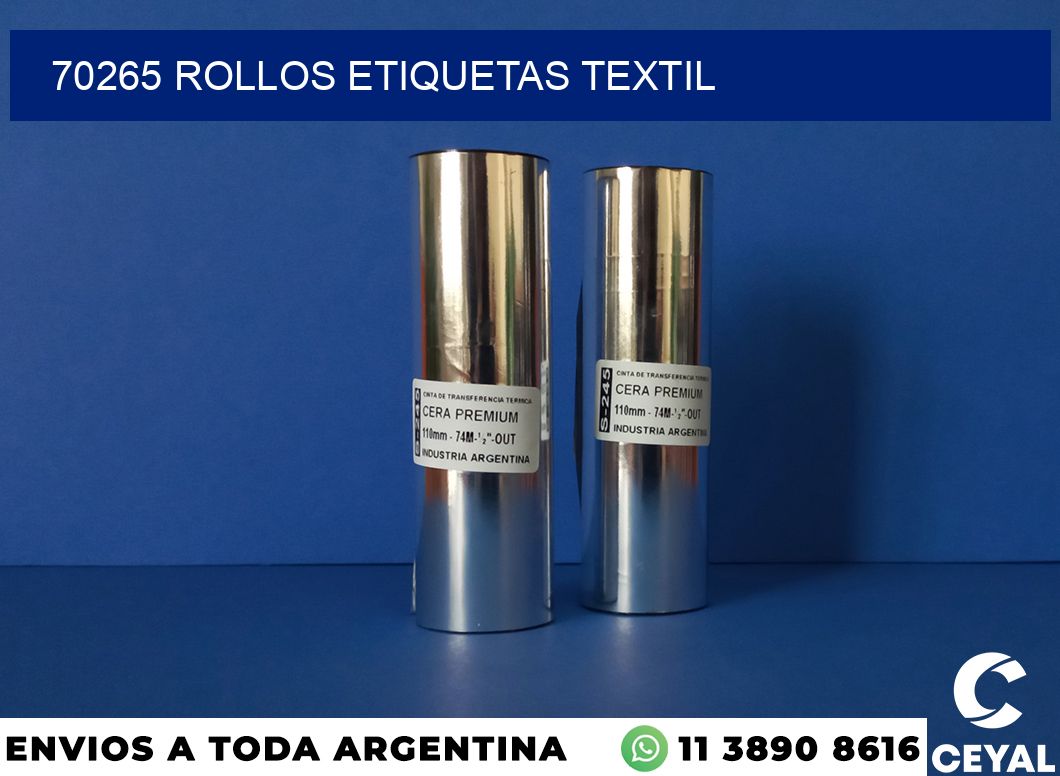 70265 rollos etiquetas textil