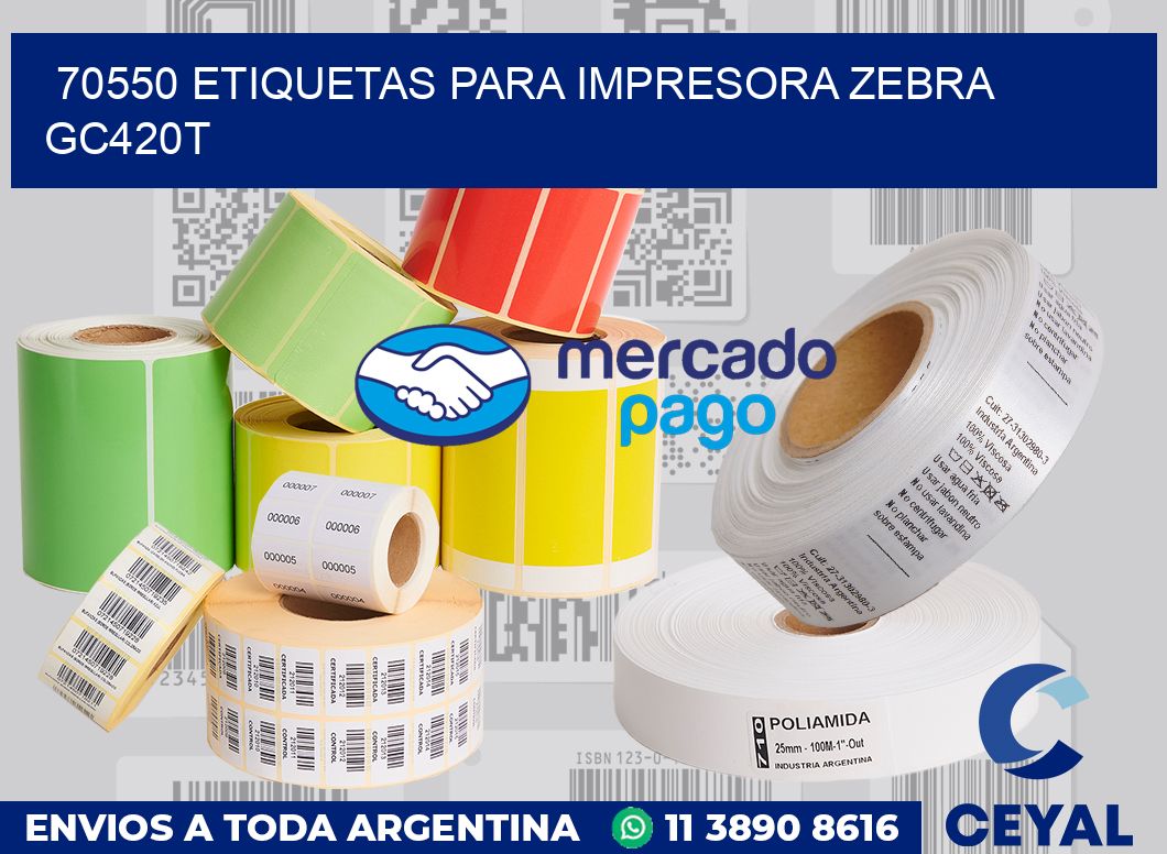 70550 etiquetas para impresora zebra GC420T