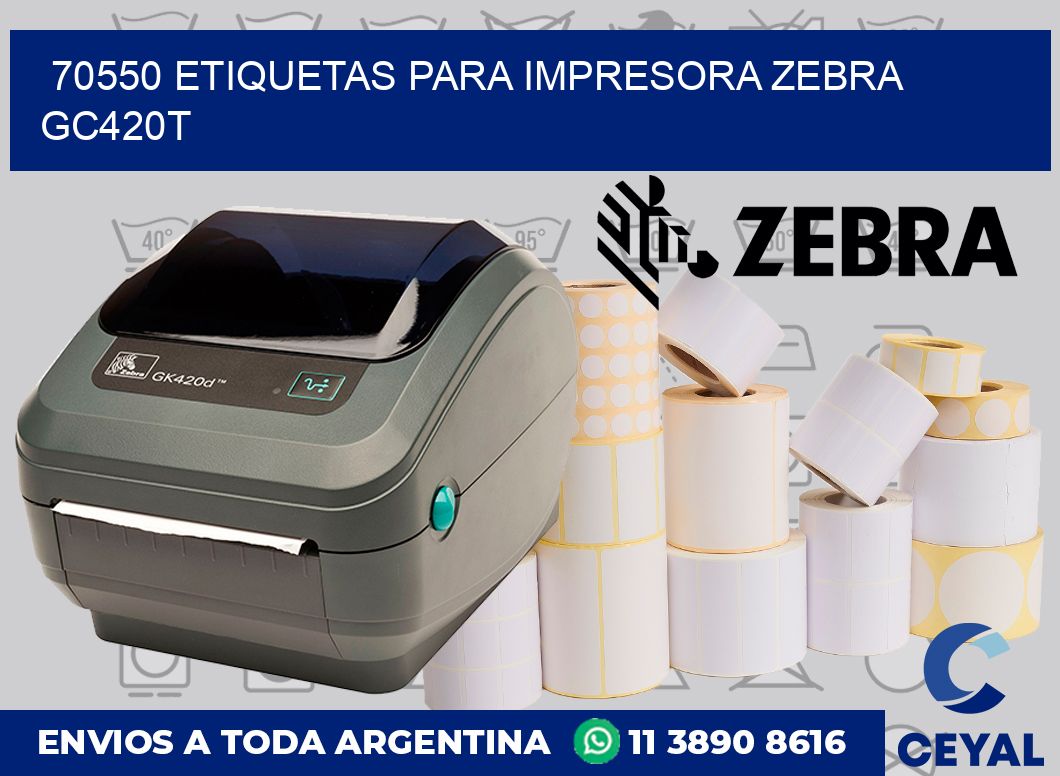 70550 etiquetas para impresora zebra GC420T