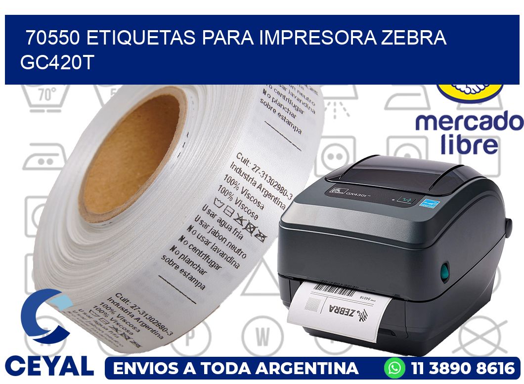 70550 etiquetas para impresora zebra GC420T