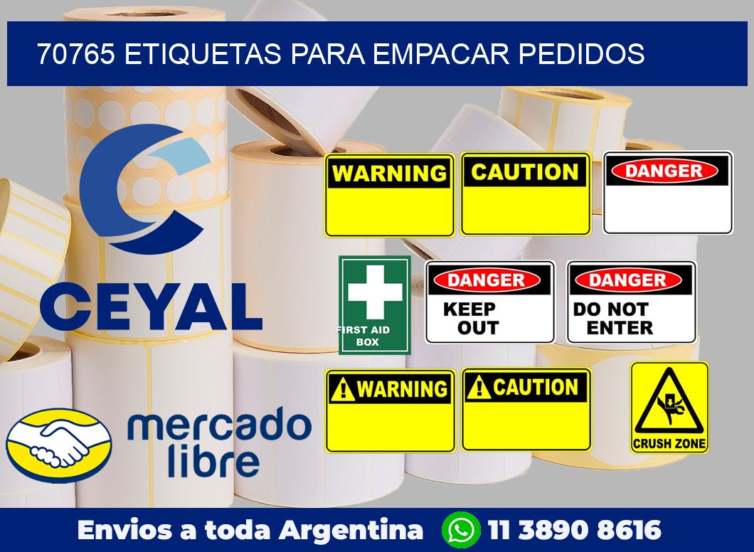 70765 Etiquetas para empacar pedidos