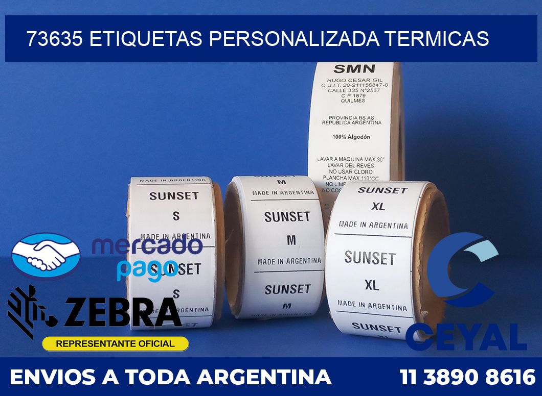 73635 etiquetas personalizada termicas