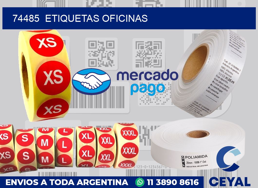 74485  Etiquetas oficinas