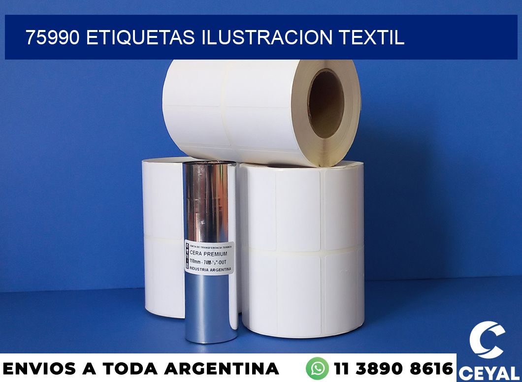 75990 etiquetas ilustracion textil