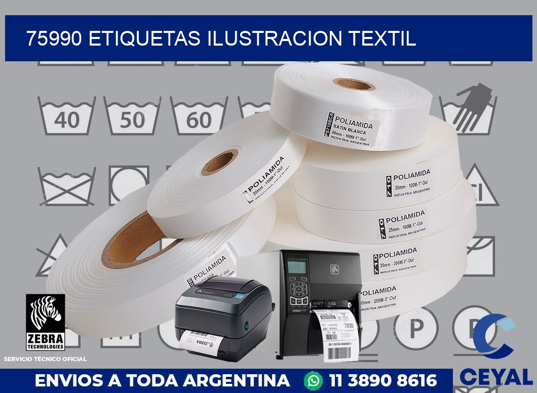 75990 etiquetas ilustracion textil